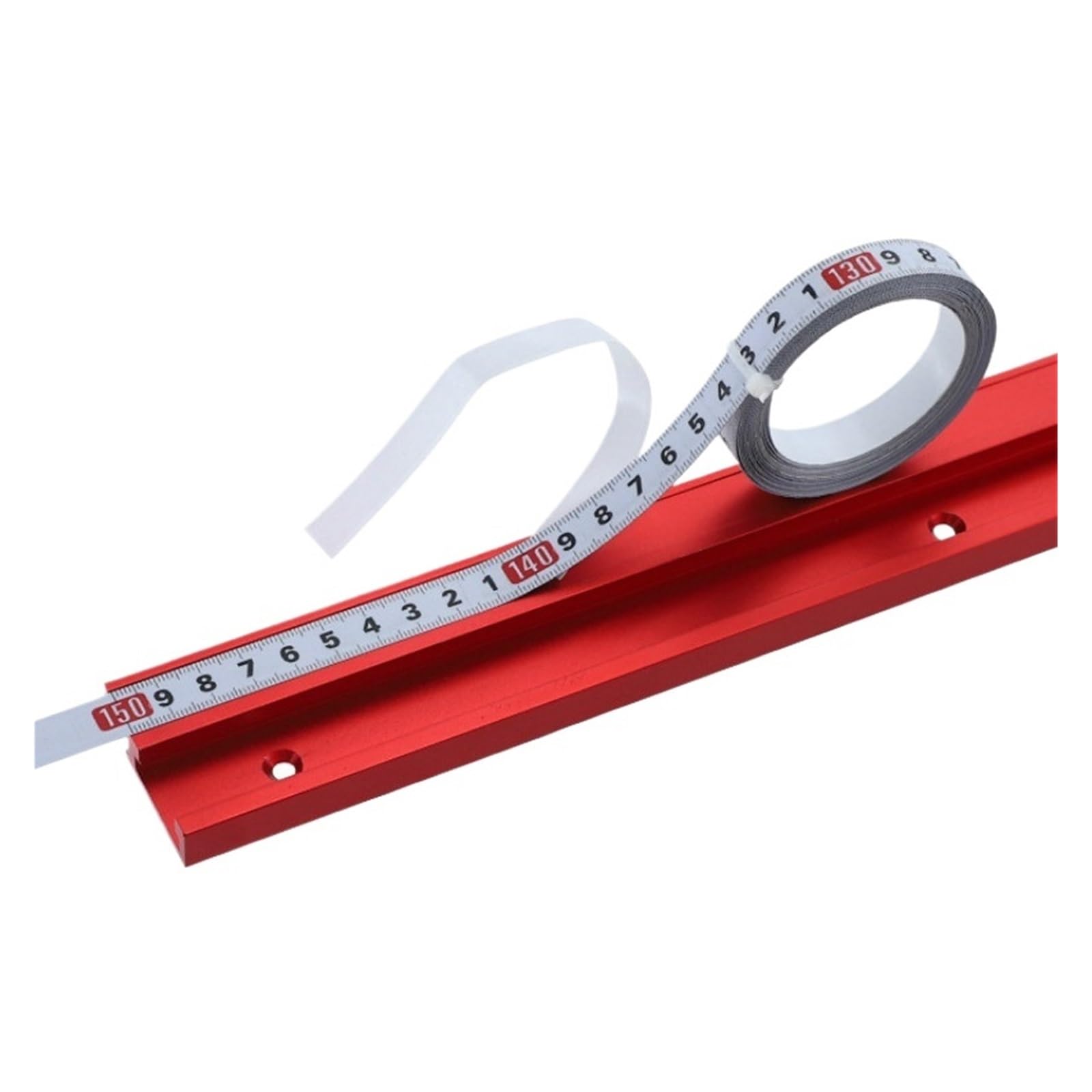 Cinta Métrica Regla de inglete acero inoxidable 10 m, 13 mm ancho, autoadhesiva, escala métrica, resistente al óxido y desgaste