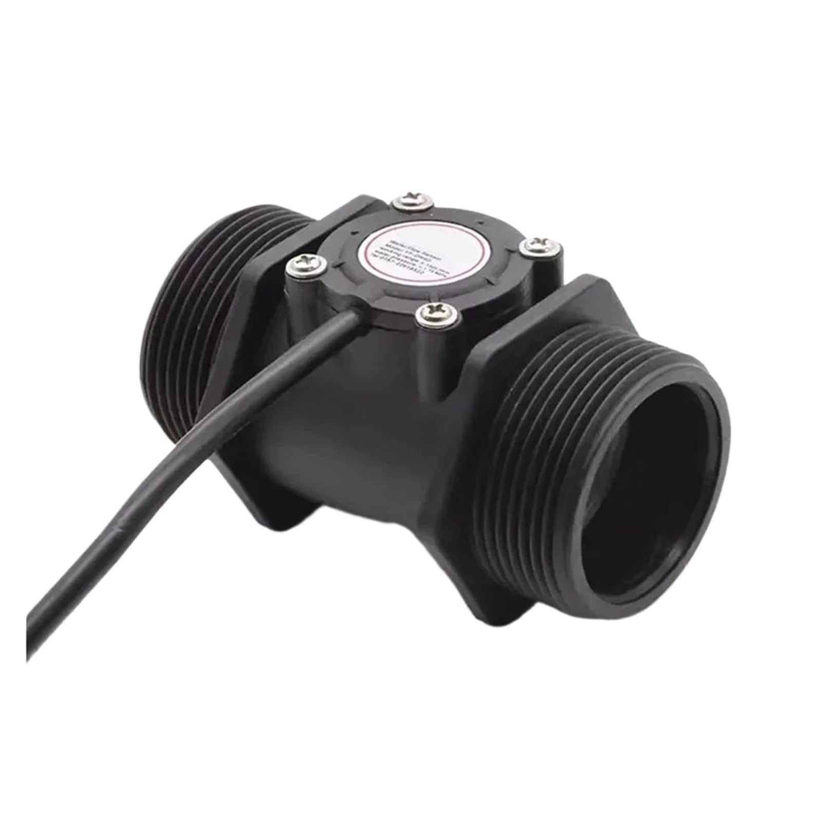 Sensor de flujo de agua, Medidor de flujo de agua con pantalla digital YF-DN40, 5-150 l/min, rosca macho, color negro
