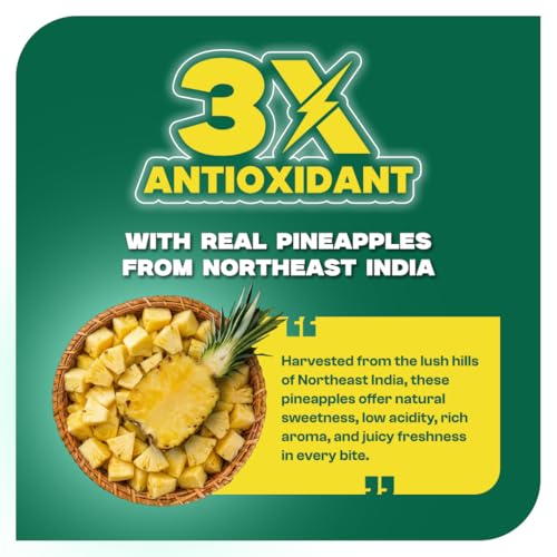 Image of ProToGrow Ready to Eat Pineapple Oats | No Refined Sugar - 300g | Healthy Instant Breakfast for Kids 3+ | Gluten Free | High Protein & Fibre | 19 Vitamins & Mineral | Real Pineapple, Jaggery