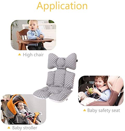 Baby Seat Pad Liner for Stroller, Breathable 3D Air Mesh Cotton Cushion Pad (Black Bear)