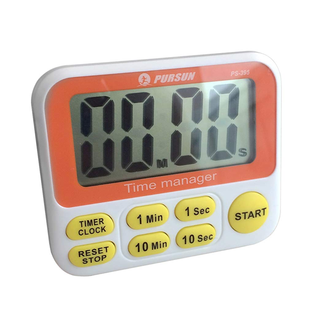 Cyfrowy czasomierz kuchenny budzik magnetyczny stojak duże cyfry LCD z magnesem stojak wiszący hak timer dla dzieci różowy