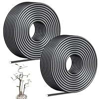 2 Stück Bonsai Draht, 4 mm Bonsai Aluminiumdraht, 10 Meter Draht Kreis Pflanzen, Flexibler Eisendraht, Eloxiertes Aluminium Draht, Kreatives Kit für Pflanzen und Bäume(Schwarz)