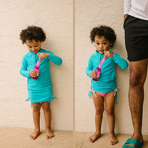 Image of SwimZip Girls' Long Sleeve Swim Dress Cover Up Swimsuit - UPF 50+ Sun Protection