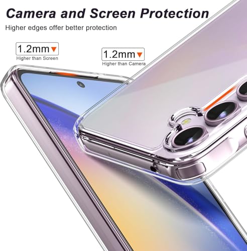 Image of NISHTECH for Samsung Galaxy A55 5G (2024) Premium Transparent Hybrid Soft Slim Dust Proof Back Case Cover Silicone with Camera Protection