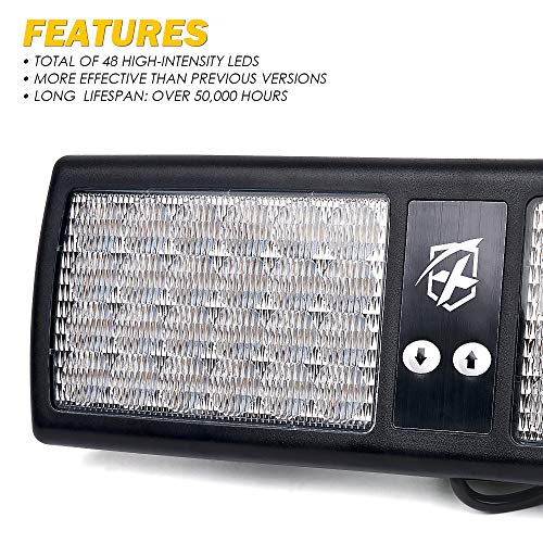 Image of Xprite Green 86 LED Windshield SunShield High Intensity LED Law Enforcement Emergency Hazard Warning Strobe Lights
