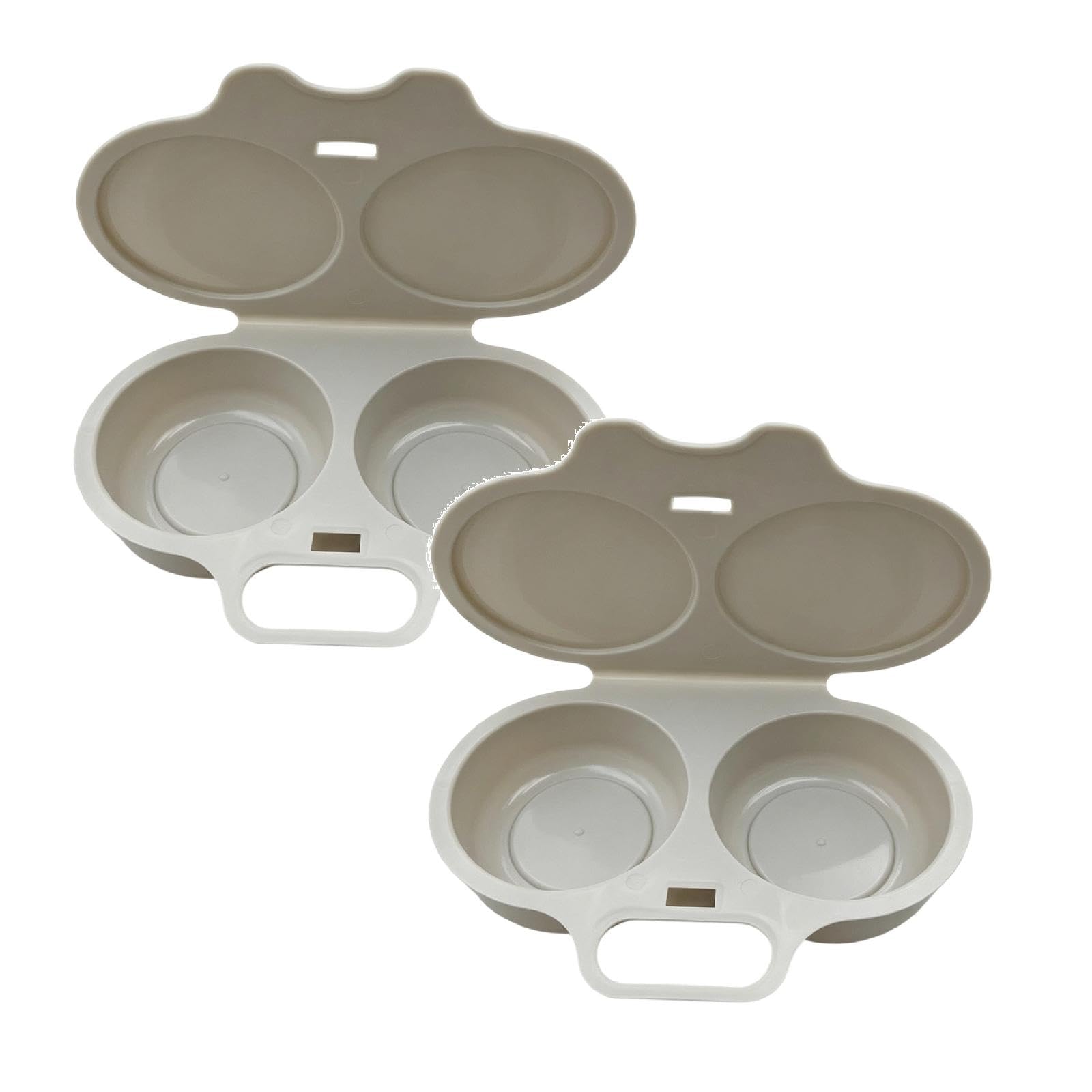 Microwave Egg Poacher With Lid & Handle Dual Cavity Microwave Egg Poacher
