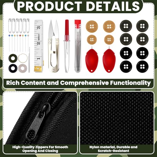 Suncalla 1 Pack Military Survival Sewing Kit Travel Emergency,Black - Image 4