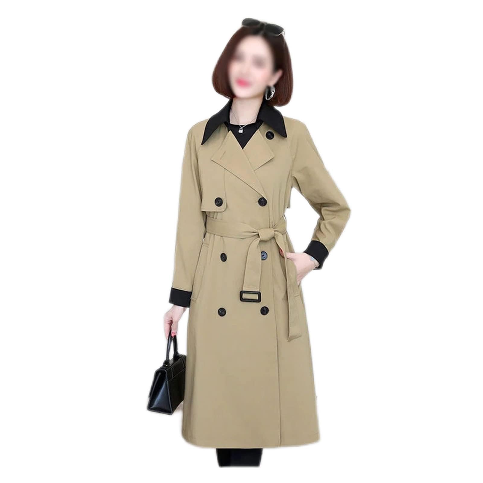Spring Women Trench Coat Female Windbreaker Double-Breasted Slim Long Trench Outerwear