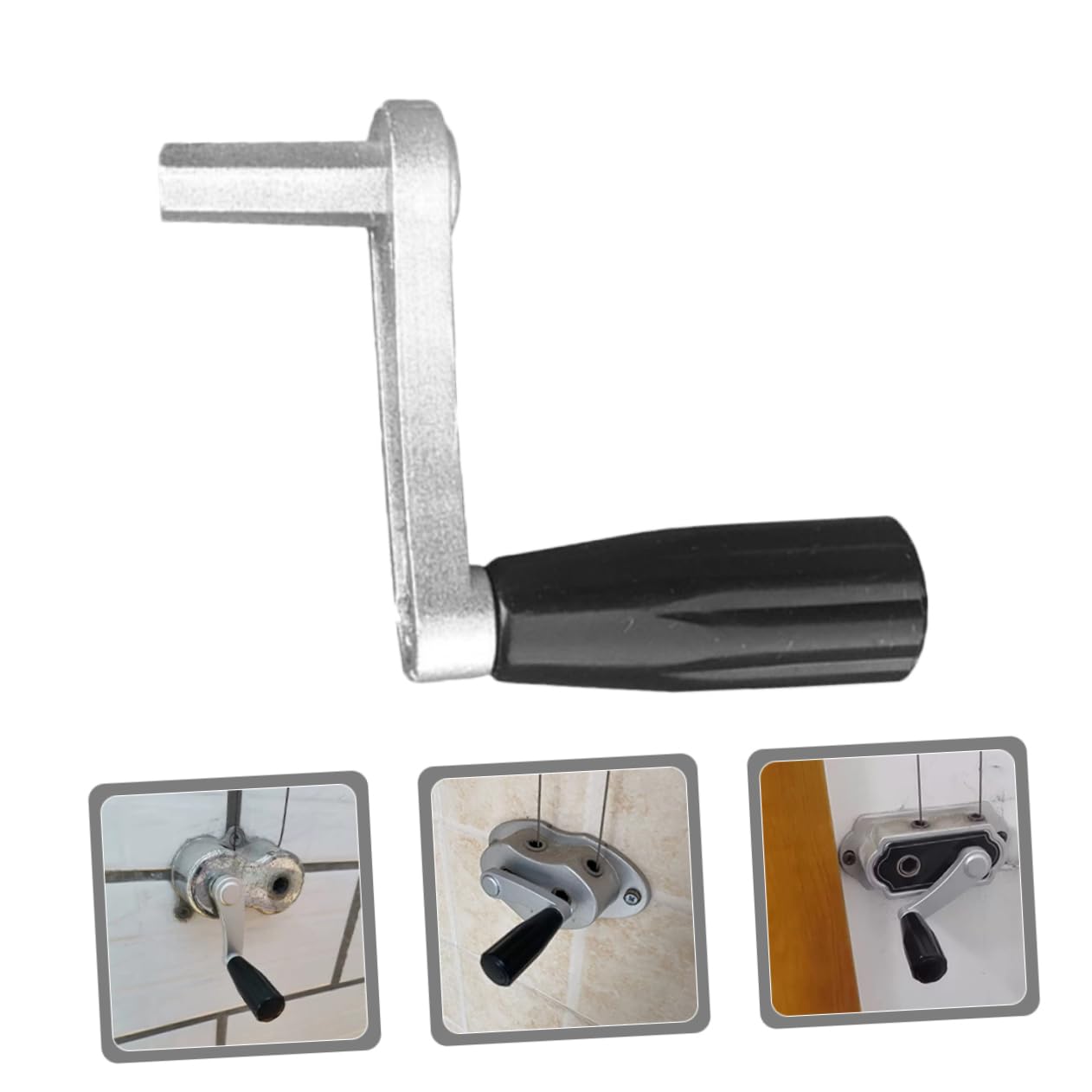 Garneck Replacement Hand Crank for Lift Hanger Hand-cranked Clothes Drying Rack Handle for Home