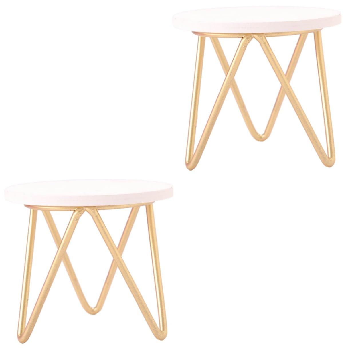 Amazon.com: Toddmomy 1 6 Scale Doll Furniture 2pcs Wooden Round Table ...