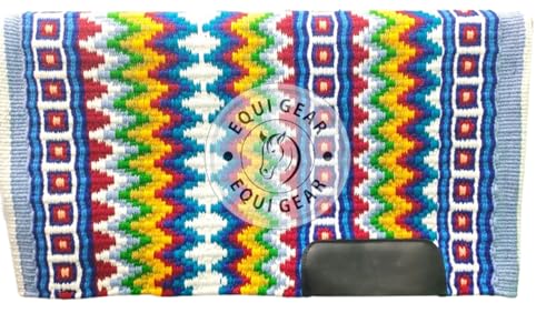 EQUIEMPRESS Western Show Saddle pad/New Zealand Wool Horse Western Saddle Blanket Top Wool Pad Sensor Flex (Customization Available) AZ-549 (34