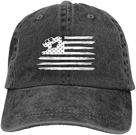 Jeep Denim Hat American Flag Patriotic Baseball Cap for Men Women Vintage Cotton Adjustable