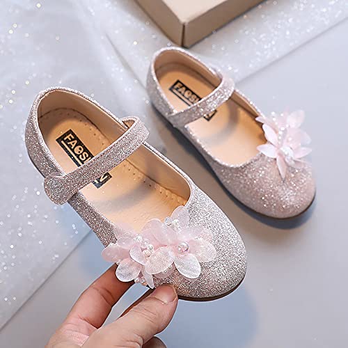 Performance Dance Shoes For Girls Childrens Shoes Pearl Rhinestones Shining Kids Princess Shoes Girl Thongs for Kids2