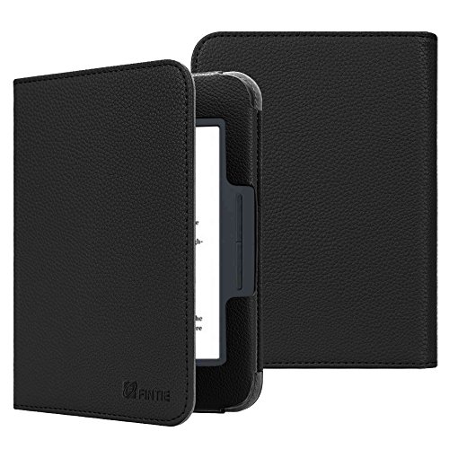 Fintie Case for Nook GlowLight 3, Slim Fit Premium Vegan Leather Folio Cover for Barnes and Noble Nook GlowLight 3 eReader 2017 Release Model# BNRV520, Black Fintie Case for Nook GlowLight 3, Slim Fit Premium Vegan Leather Folio Cover for Barnes and Noble Nook GlowLight 3 eReader 2017 Release Model# BNRV520, Black