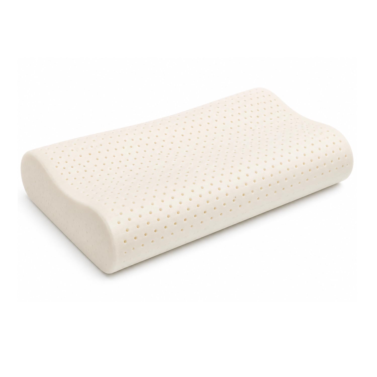 Contour Natural Latex Pillow for Cervical Support & Spine Alignment, 100% Organic Latex | Hypoallergenic, Cooling & Breathable | 35 Density Ultra Plush Foam Pillow with Cotton Cover | 24X16X4/5 Inch