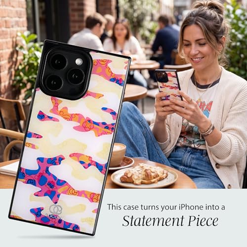 Image of COCOMII Rectangle for iPhone 15 Pro Max Case, Camouflage Leopard
