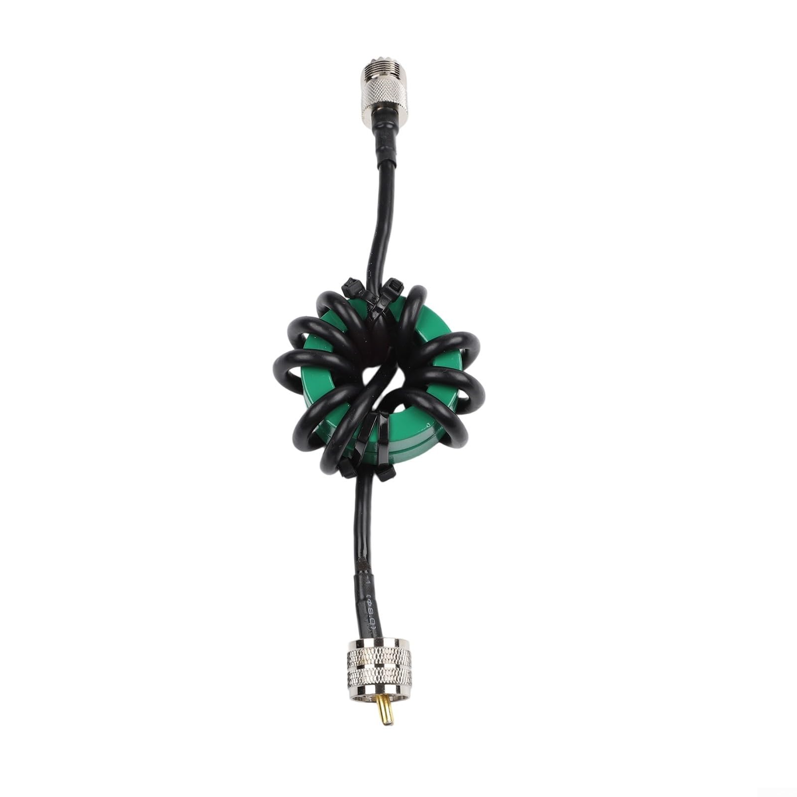 HF-Kurzwellen-Choke-Balun 1:1 mit Nickel-Zink-Ferritkern, 1,8-50 MHz, 350W Dauerlast für FT8/Amateurfunk, RG58 Kabel & Kupferstecker, reduziert USB-Störungen, 50mm Außendurchmesser(50mm Green)