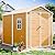 SELLERWE 8x6 FT Outdoor Storage Shed, Waterproof Resin Shed with Floor & Lockable Door & Window & Vents, Plastic Tool Shed for Backyard, Patio, Poolside, All Weather Use, Lawn, Brown