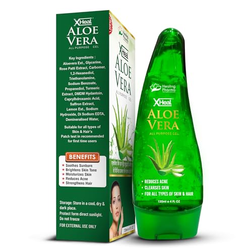 Image of Healing Pharma -XHeal Aloe Vera Gel For Face & Hair - 120ml x Pack of 2
