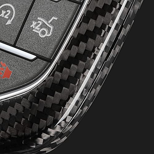 Image of iJDMTOY Real /Genuine Gloss Black Carbon Fiber Key Fob Shell Cover, Compatible with 2020-up Cadillac ATS CT4 CT5 CT6 XT4 XT5 XTS Smart Key Fob