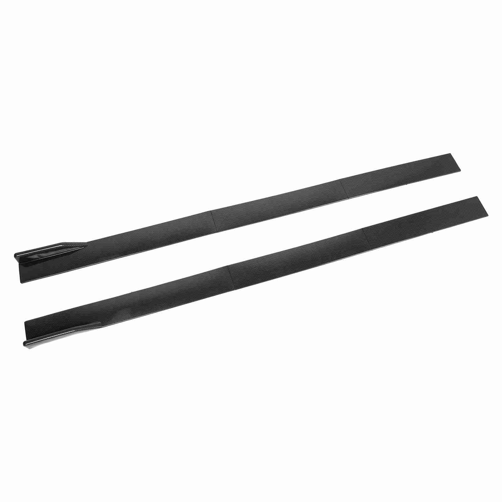 Skurcz Samochodowy S 6pcs Boczna Spódnica z Włókna Węglowego 3 Sekcja Typu Spódnice Boczne Winglety Dyfuzery Wymiana dla Prototypu 2,2 M/7, Stóp Zmniejsza się na Dole (2M)