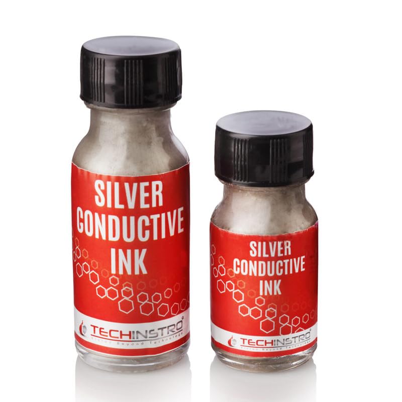 Techinstro Silver Conductive Ink for 3D Print, Operating Temperature- 100-120 Degree (Pack of 10 ml)-image-8