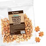 Afreschi Natural Turkey Treats Star Bites –16 oz, Hexagonal Shape, USA-Sourced Trukey, All-Natural, Hypoallergenic, Low-Fat, Healthy & Easily Digestible, Puppy & Training Snack & Small Dogs