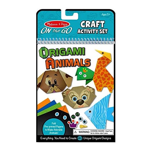 Melissa & Doug- Origami Animals Kit de Manualidades, 6+ Años, Multicolor (19442) , color/modelo surtido