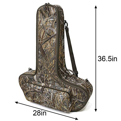 MYDAYS Soft Crossbow Case with Backpack Straps, Padded T-Shape Archery Bow Bag for Hunting, Fits Scoped Narrow Limb Crossbows with Arrow & Bolt Pocket (36.5" x 28" x 9", Camo) - image 2