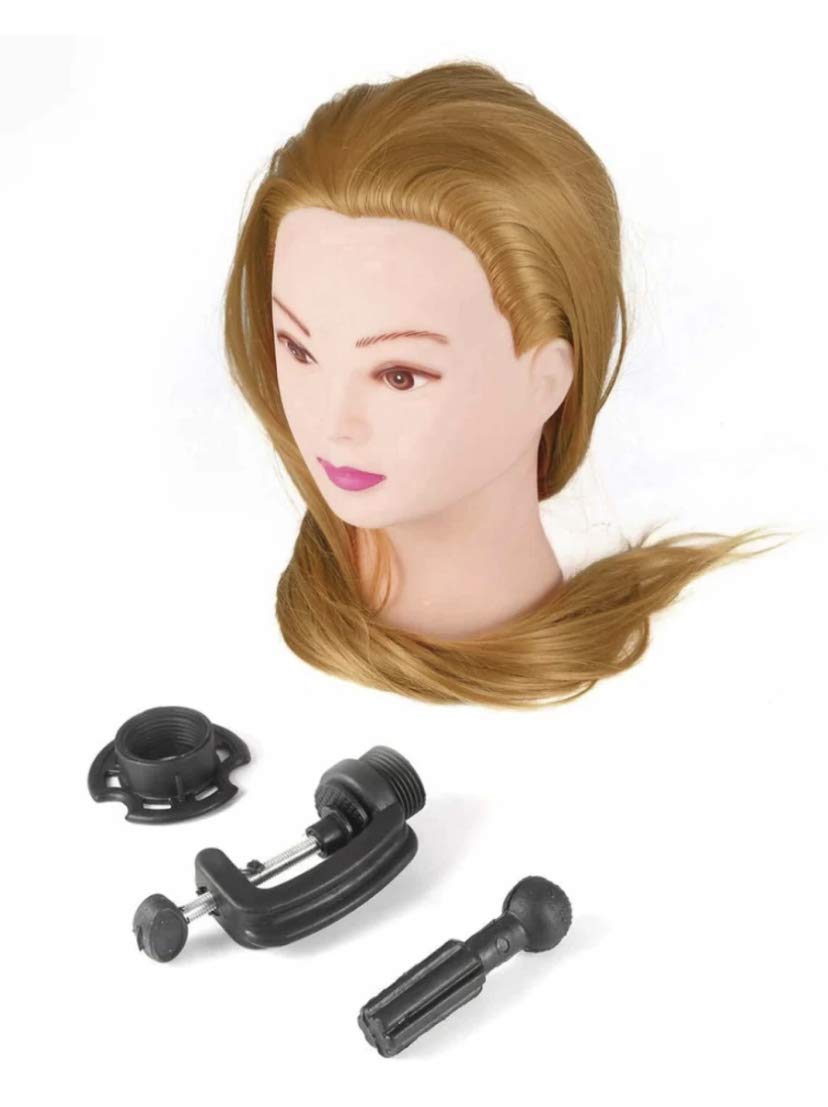 Glorious Hub Multipurpose Silky Soft Imported Quality Hair Dummy for Hair Styling and Cutting Practice Hair Length: 26-28 inches approx. (Light Brown, Synthetic)