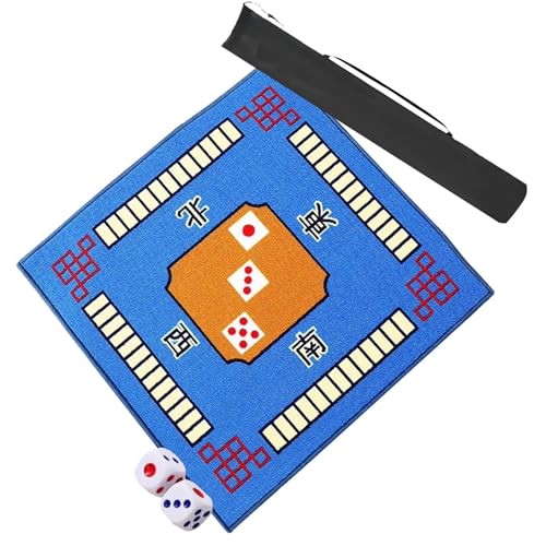 Tapete cuadrado para mesa de Mahjong, azul, 32.7x32.7 in miniatura 1