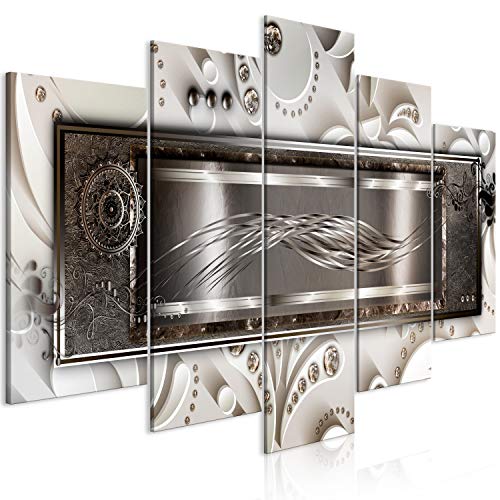 murando Acoustic Canvas Wall Art Abstract 100x50 cm / 39 x 20 picture with acoustic foam sound absorption print image Artwork 5 pcs room acoustics soundproofing Absorption Pearl a-A-0738-b-m