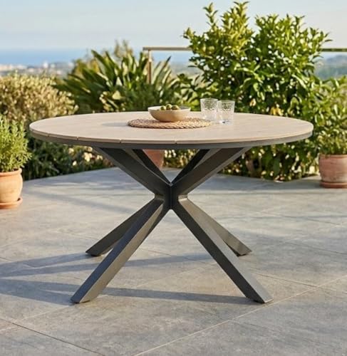 Gardissimo Gartentisch Armati Hell Rund 120 cm Anthrazit