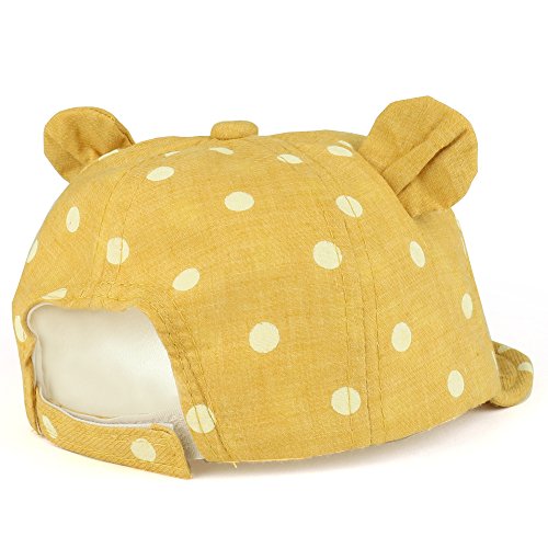 Trendy Apparel Shop Polka Dot Print Animal Ear Stitched Unstructured Infant to Toddler Baseball Hat4