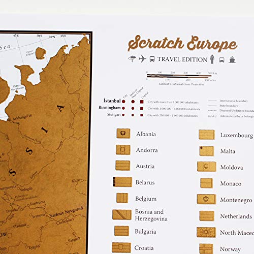 Kraskaart van de wereld op posterformaat met geschenkkoker + Kraskaart van Europa - Maps International maakt al ruim 50… - Afbeelding 7