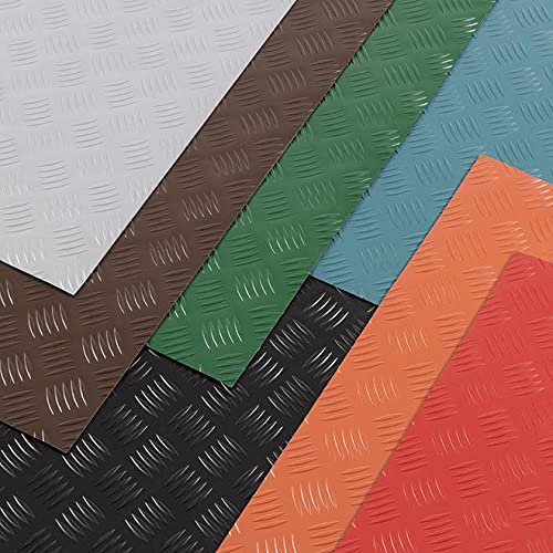 Floordirekt Revêtement de Sol en PVC Diamond Cut – Tapis en Caoutchouc au mètre – Épaisseur : 2 mm – Motif tôle ondulée – Antidérapant et insensible aux liquides et à la saleté (120 x 200 cm, Noir)