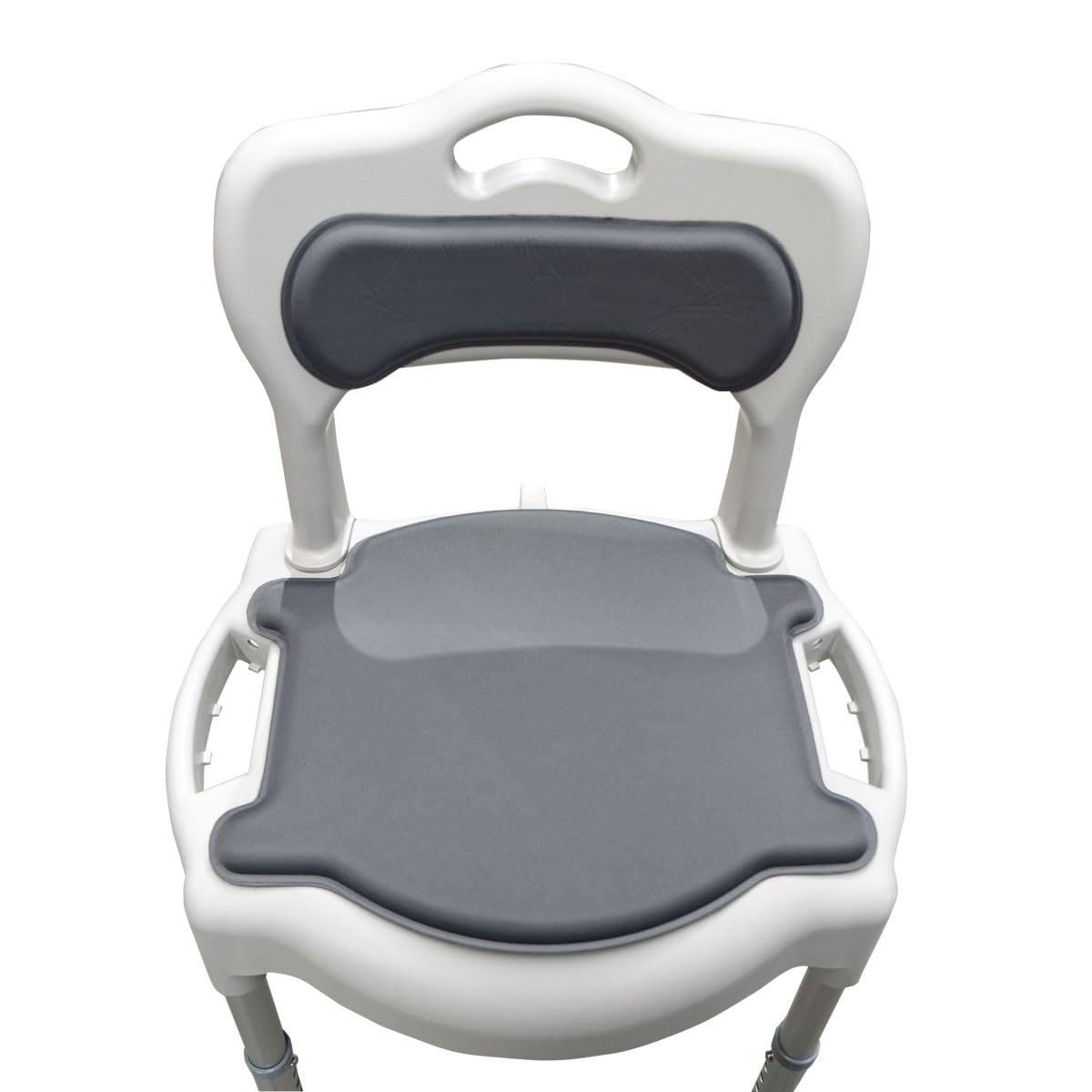 Sedia Comoda per Doccia in Alluminio con Altezza Regolabile – Seduta Ergonomica con Schienale e Braccioli Removibili
