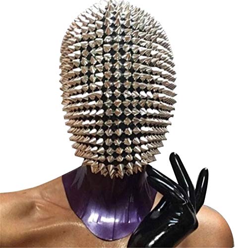 Baifeng Cool Cosplay M.a.s.k, Studded Spikes Full Face Jewel Margiela Face C.o.Ver for Halloween Cosplay Funny