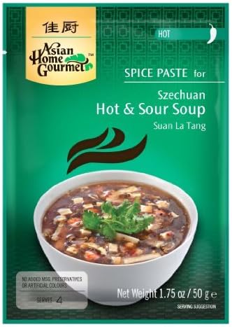 Asian Home Gourmet Szechuan Hot & Sour Soup, No MSG, 1.75-Ounce Pouch (Pack of 12)