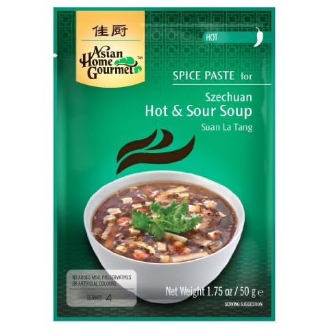 Asian Home Gourmet Szechuan Hot & Sour Soup, No MSG, 1.75-Ounce Pouch (Pack of 12) Cover