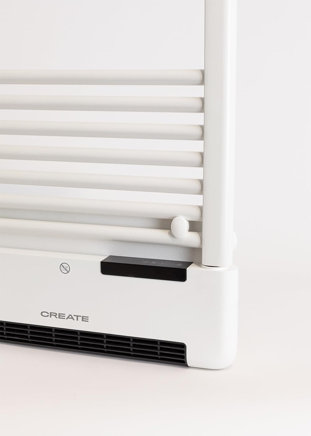 CREATE / Warm Towel Advance/Toallero eléctrico con Calefactor y WiFi Blanco / 51,5x11x115,5 cm/Control Desde la App, Pantalla LDC, 2 potencias, tecnología PTC, deteción Ventanas Abiertas, 1000W