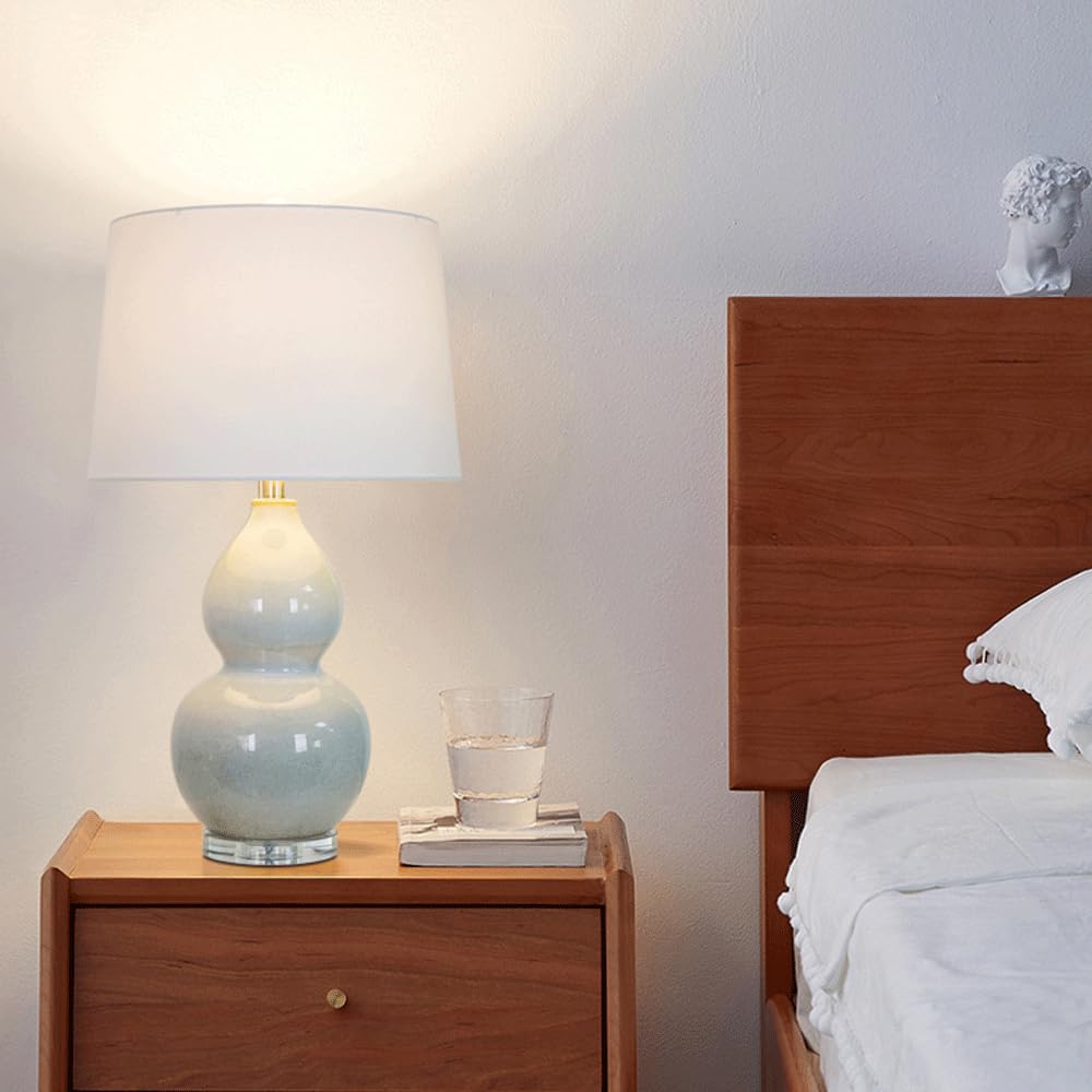 Nueva Dormitorio Creativo Chino Escritorio Alta Gama cerámica en Forma hulu Hotel Delantera decoratvilla lámpara Mesa iluminación de restaurantes el Restaurante para