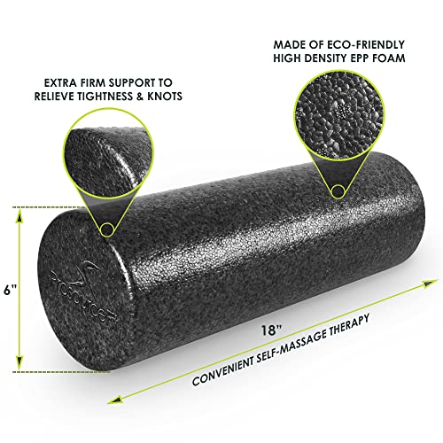 image for ProsourceFit High Density Foam Rollers 18 - inches long, Firm Full Bod