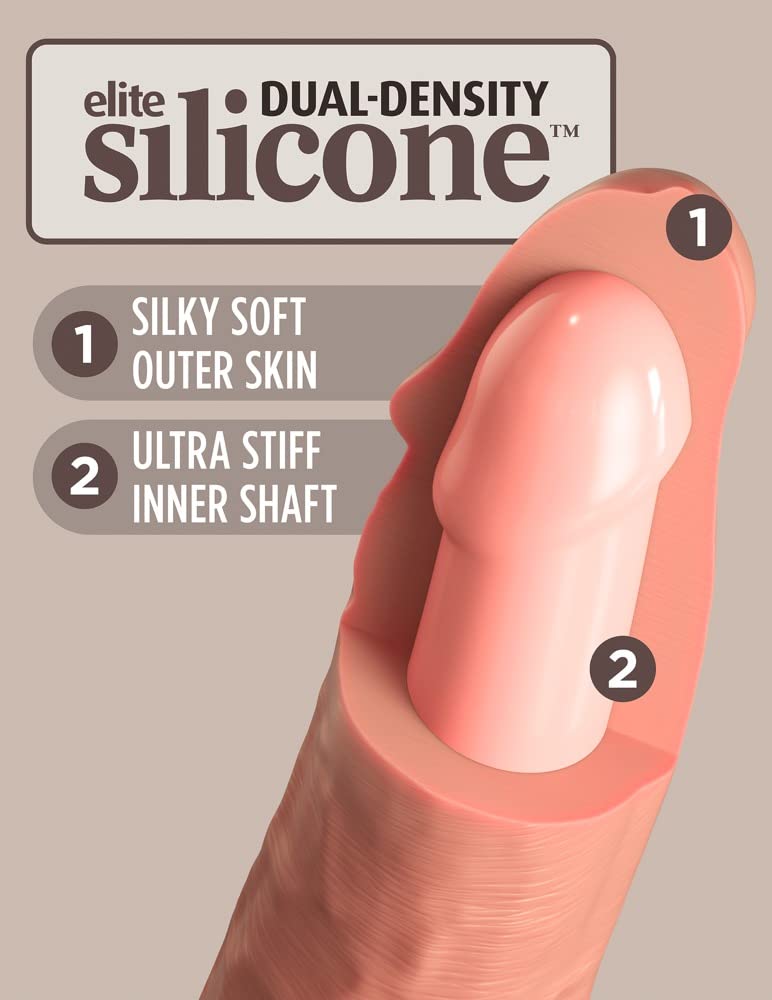 King Cock 8" Silicone Dual Density Cock Light 8 Pollici