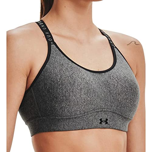 Sujetador deportivo Under Armour Infinity Mid Heather gris de mujer para impacto medio