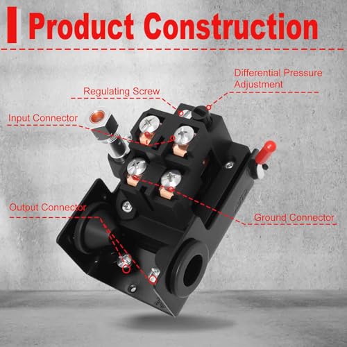 Air Compressor Pressure Switch 90-125 PSI, Single Port, 26A Heavy Duty by Ketofa - Used condition - Image 3