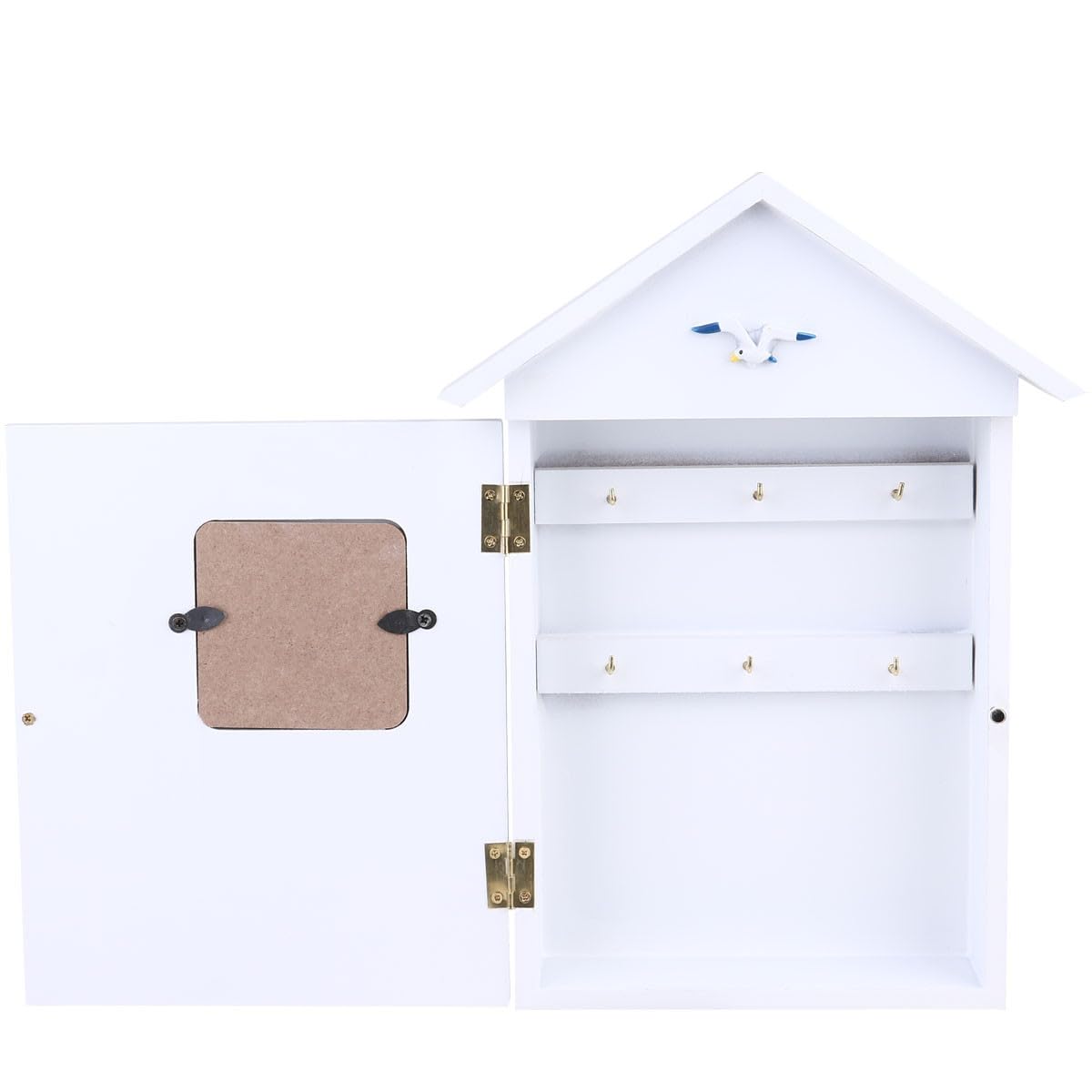 Portallaves de madera en forma de casa: organizador mediterráneo decorativo para cocina