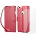 iPhone 6S/6 Case, TUCCH Leather Wallet Phone Case [Card Slot] [Flip] [Wallet] [Stand] [Wrist Strap] Carry-All Case for Apple iPhone 6 and iPhone 6S Devices (4.7 Inch), Red