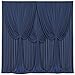4 Panels Navy Blue Backdrop Curtains for Wedding Party Wrinkle Free Backdrops Curtain Drapes Fabric Decorations Photo Back Drop Cloth for Baby Shower Photography Stage Reception 20ft(W) x 12ft(H)