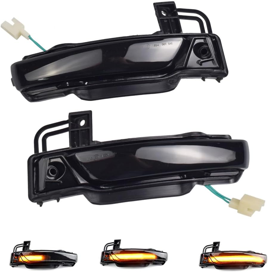 Hacreyatu Dynamic LED Sequential Side Mirror Turn Signal Light Blinker Indicator For Jeep Grand Cherokee WK2 2011-2020